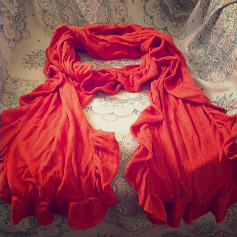 Ruffle wrap around scarf